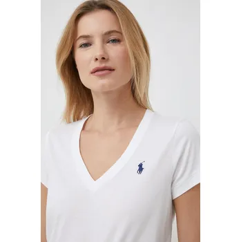 Pánské tričko Bavlněné tričko Polo Ralph Lauren bílá barva, 211902403 00X, vel. XXL