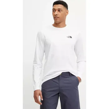 Pánské tričko Tričko s dlouhým rukávem The North Face M L/S Simple Dome Tee NF0A87QNFN41 bílá 00X, vel. L