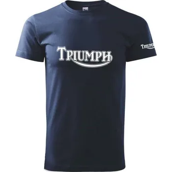 Pánské tričko FELPA Pánské triko s motivem TRIUMPH, modré Velikost.: XS