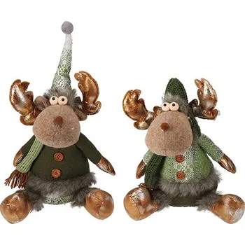 Vánoční dekorace Dekorace - sob, sedícíí, 2druhy /30cm