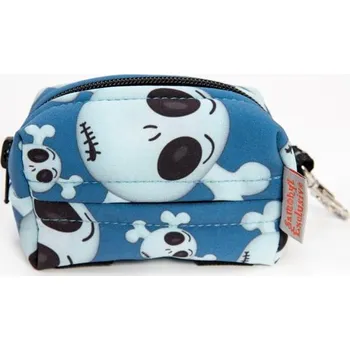 tréninková pomůcka pro psa Kapsa na pytlíky zip Lebka modrá