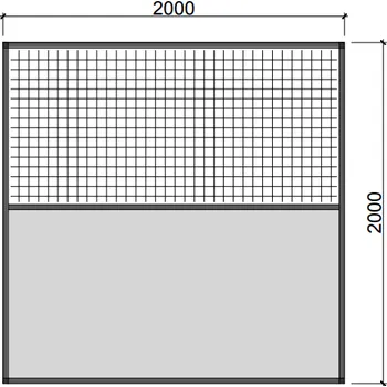 Plot Hliníkový rám s výplní RVP4 Esafort 12,7 x 12,7 x 1,05 mm Stříbrná