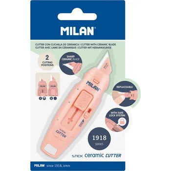 Pracovní nůž Nůž ořezávací MILAN Stick keramická čepel, růžový