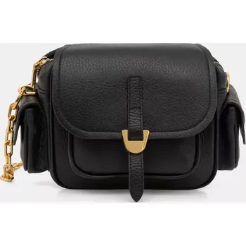 Kabelka Kožená kabelka Coccinelle COCCINELLECAMPUS E1.RFF.55.01.01 černá 99X, vel. ONE SIZE