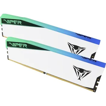 Patriot Viper Elite 5 White DDR5 32GB 6200MT/s Operační paměť, DDR5, 32GB (2× 16GB kit), 6200MT/s, CL42, 1,35V, s chladičem, bílá PVER532G62C42KW
