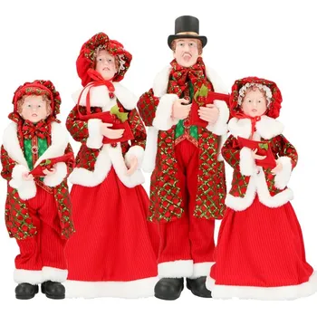 Vánoce Čtyři vánoční koledníci 68 cm