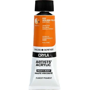 Vodová barva Daler Rowney Cryla Artists’ Akrylová barva Golden Yellow 75 ml 1 ks