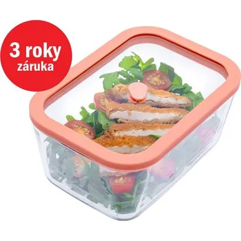 Dóza na potraviny STATUS 131103 Viva vakuová dóza 1,4 l, sklo, růžová