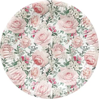 Talíř Papírový talíř PAW Eco 23 cm Gorgeous Roses / 8 ks