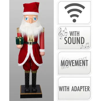 Vánoce Louskáček v kostýmu Santa Clause 200 cm, pohybující se se zvukem