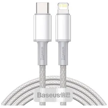 Datový kabel Baseus High Density Braided Series Fast Charging Datový Kabel USB-C - Lightning 20W 2m White