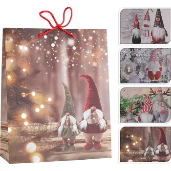 Dárková taška Vánoční dárková taška se skřítkem, velká (4 motivy)