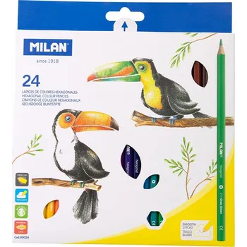 Kresba Pastelky MILAN šestihranné 24 ks