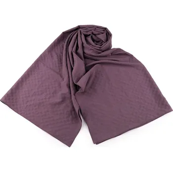 Šátek Letní šátek, šála krešovaná - 6 (53x177cm) lila