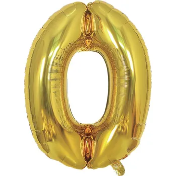 Narozeninový balónek, zlatý 40" (100 cm) číslo 0