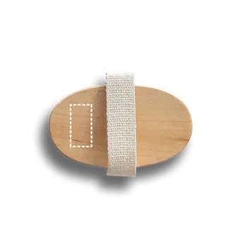 Masážní přístroj DOWNEY. Dřevěný masážní přístroj proti celulitidě 1 Zadní část, 40 x 20 Gravírování laserem, 1 barva