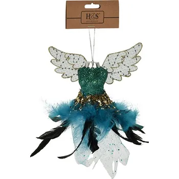 Vánoční dekorace Dekorace závěsná - letící anděl modrý
