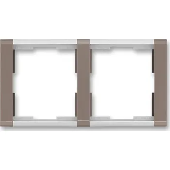 vypínač TIME Dvojrámeček vodorovný lungo/mléčná bílá ABB 3901F-A00120 26