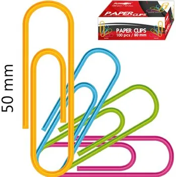 Spona do sešívačky Spony hladké/barevné JUNIOR, 50 mm/100 ks