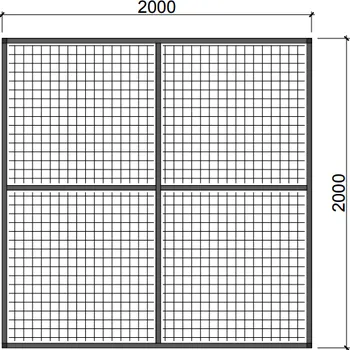 Plot Hliníkový rám RP4 Esafort 25,4 x 25,4 x 2,05 mm