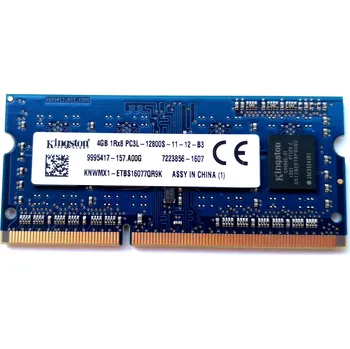 Operační paměť Kingston SODIMM DDR3L 4GB 1600MHz CL11 157.A00G