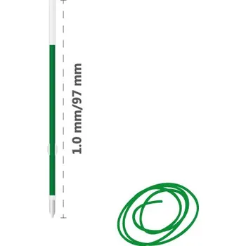 Náplň do psacích potřeb Náplň kuličková MILAN Capsule 1,0 mm, zelená