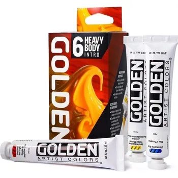 Výtvarná barva Golden Artist Colors Heavy Body Intro Sada akrylových barev 6 x 22 ml