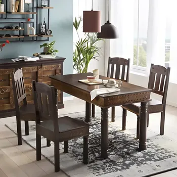 Jídelní set Jídelní set Mamba stůl + 4 židle (Z masivního recyklovaného dřeva )