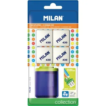 Struhadlo Struhadlo dvojité s nádobkou MILAN COLLECTION + 4 gumy MILAN 430 - blistr