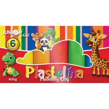 Modelovací hmota Plastelína JUNIOR 6 odstínů, 400g