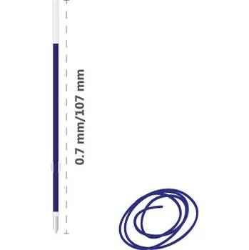 Náplň do psacích potřeb Náplň gelová MILAN Dry-Gel 0,7 mm, modrá