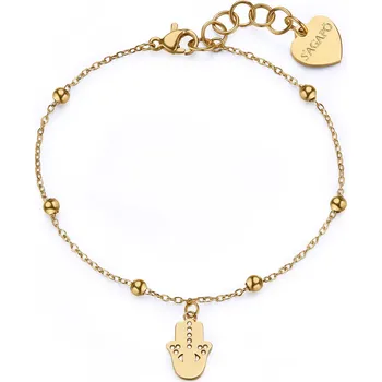 Náramek S'Agapõ Slušivý pozlacený náramek Ruka Fatimy Witch SWH18 + 2 měsíce na vrácení zboží