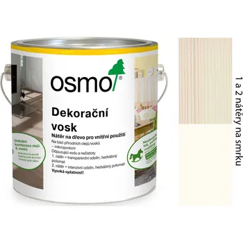 Olej na dřevo Osmo dekorační vosk - intenzivní odstíny 3186 bílý mat 2,5l