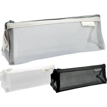 Penál Penál, trojúhelníkový tvar, průhledná PVC síťovina, prázdný (mix 3 barev)