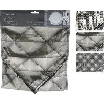 Vánoční dekorace Ubrus vánoční - stříbrný 150x32 cm, 1ks