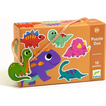 DJECO Puzzle Duo Dinosauři 10x2 dílky