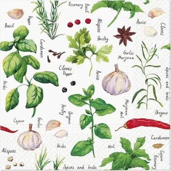 Ubrousky TaT 33x33cm Spices and Herbs