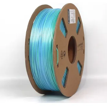 Filament Gembird PLA, 1,75mm, 1kg, silk rainbow, modrá/zelená, 3DP-PLA-SK-01-BG