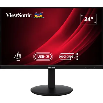 Monitor ViewSonic VG2409U-2 LED monitor, 23,8", IPS, 1920×1080, 16:9, 4ms, 350cd/m2, HDMI, 2× DisplayPort, 2× USB 3.0, USB-C, RJ-45, VESA, Pivot, černý, en. tř. E VG2409U-2