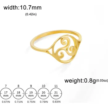 Prsten Ocelový vintage prsten s triskelionem | dámský šperk - Zlato , 9