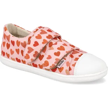 Mido shoes Barefoot dětské plátěnky Mido - Love rose růžové Velikost: 28