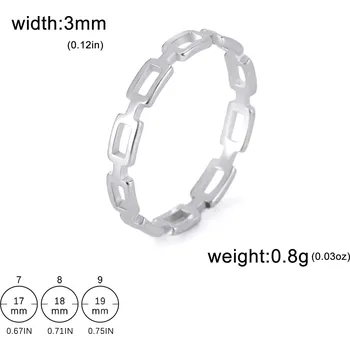 Prsten Jednoduchý prsten z oceli | dámský šperk - Stříbro , 8