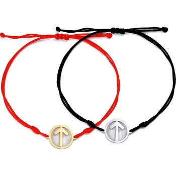 Náramek Skyrim vikingský amulet | ocelový náramek s runami 1 ks - tiwaz , Zlato