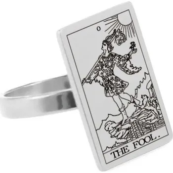 Prsten Ocelový prsten tarot | dámský šperk - Blázen-351074 , 7