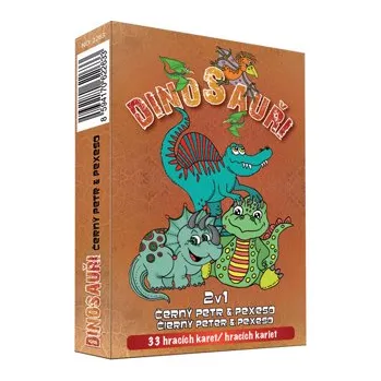 Pexeso Karty hrací - 2v1 Černý Peter a Pexeso - Dinosauři