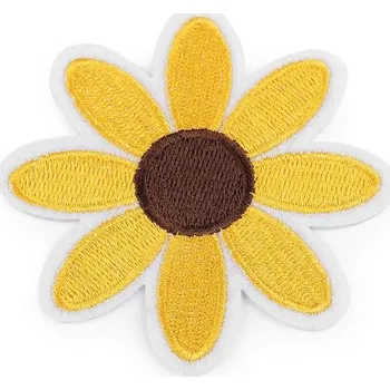 Nažehlovačka, velký květ, 85mm, žlutý