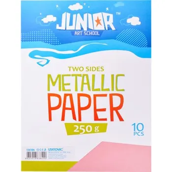 Papír Dekorační papír A4 10 ks růžový metallic 250 g