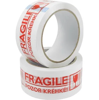 Lepicí páska Lepicí páska 48 mm x 66 m - potisk Fragile / Křehké