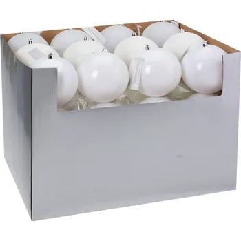 Vánoční dekorace Vánoční koule - PP 120 mm / bílá, mix / 1ks