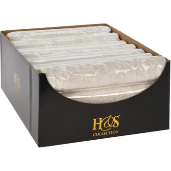 Svatební dekorace Dekorační organza 28x150 cm - bílá (3 vzory)